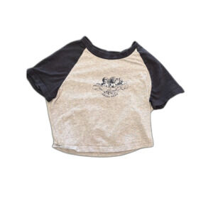 "Angel Baby" Cropped Raglan Baby Tee